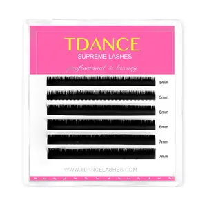 Bottom Lash Extension 0.03/0.05/0.07mm Thickness Bottom Lashes Lower Lash Extensions B Curl 5-7mm Mixed Under Bottom Eyelashes (0.03-B,5-7 mm)