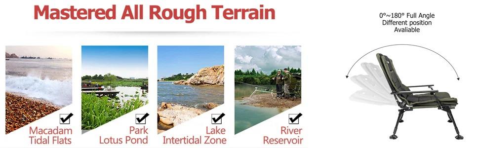 [FLASH SALE] Heavy Duty Fishing Chair with Footrest Support