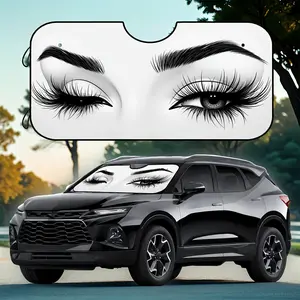 1pc, Women Eyes Wink Automotive Sun Visor, Sexy Long Eyelashes Car Windshield Sun Shade, Automotive Glass Sunshade, Windscreen Shade Cover for Maximum Comfort and Heat Protection