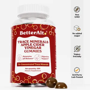 BetterAlt 1000mg ACV Trace Minerals Sugar-Free Gummies | For Digestion, pH Balance, Nutrition Absorption | with Cinnamon, Fenugreek | 30N