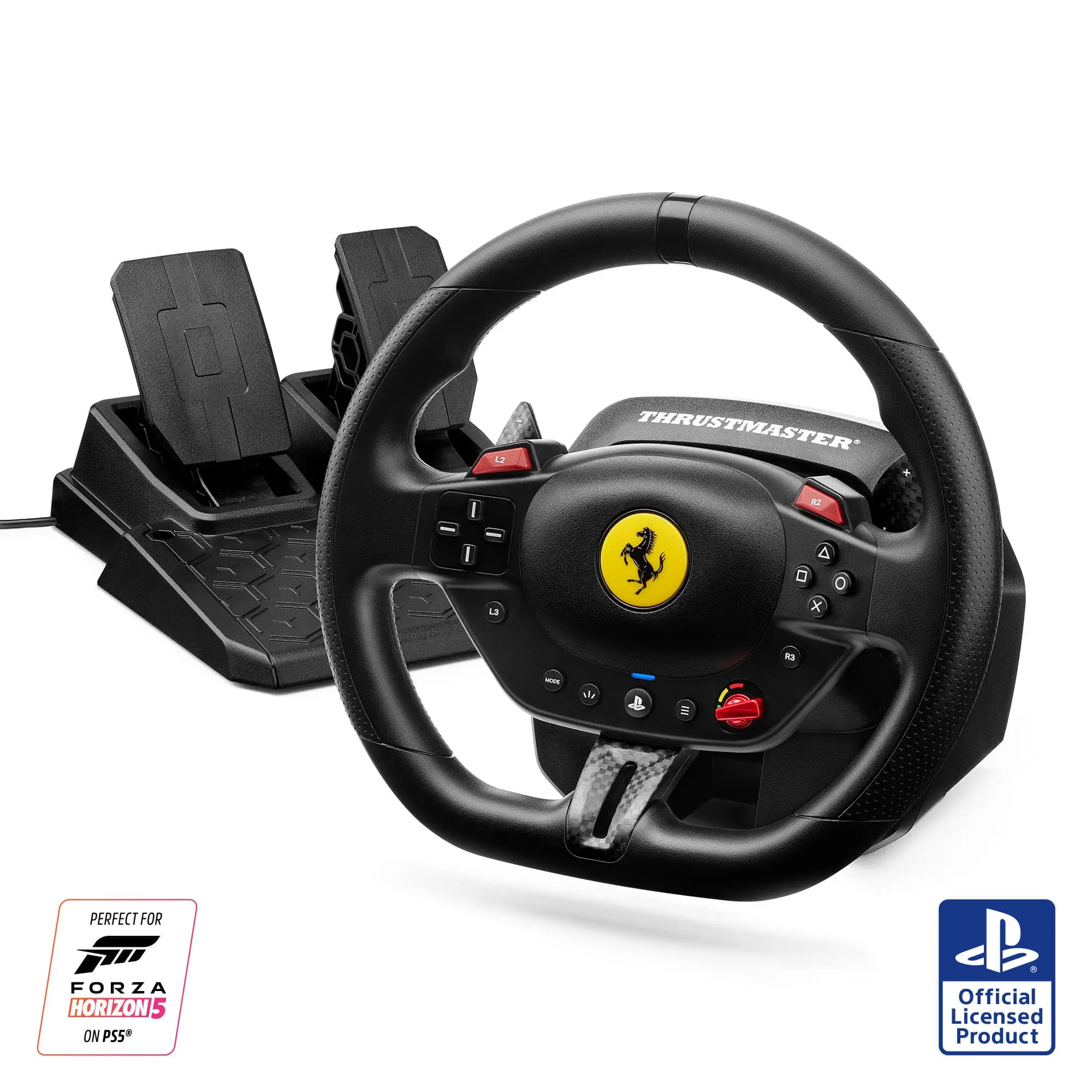 Thrustmaster - T98 Racing Wheel & Pedal Set for PS5, PS4 & PC  Officially Licensed by Ferrari, Gaming Steering Wheel,Driving Wheel Set - Black
