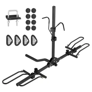 VEVOR Hitch Mount Bike Rack, TikTokShopBlackFriday, 2-Bike Platform Style, 80 LBS Max Capacity Bike Rack Hitch for 1.25-/2-inch Receiver, Titling and Folding Bike Carrier with Tires up to 2.4" Wide, for Car, SUV, Truck, RV