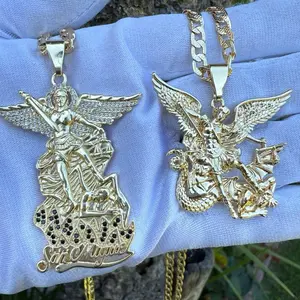 St Michael Archangel Necklace 24 inch chain Anniversary Auspicious Male Female Birthday Daily Engagement