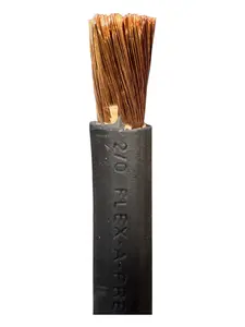 2/0 Gauge SAE J1127 Welding Lead & Battery Cable Class K 30 Gauge Copper Wire EPDM Jacket ROHS Compliant MADE IN USA Abrasion Resistant 600V Max