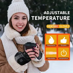 Portable Heated Gloves for men and women, rechargeable electric gloves for cold weather, and warmers for work, cycling, skiing Portable Rechargeable winter gift