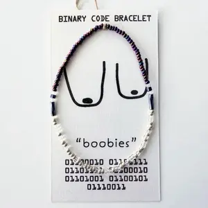 “boobies” Binary Code Bracelet