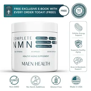 MAEN Health Complete NMN Supplement | 500mg NMN + TMG, Trans-Resveratrol, Apigenin & Ergothioneine | 5-in-1 NAD+ Support for Cellular Energy & Longevity