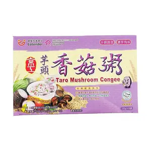 Eatender Taro Mushroom Congee 30g x 8 Bags - Instant Taiwanese Porridge, Hot Water Ready, Authentic Flavor