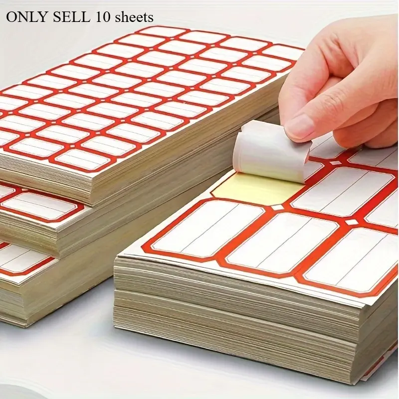 10 Sheets/400pcs Easy-Peel Self-Adhesive Labels - Versatile Handwritten & Printed Sticker Tags for Pricing, Food Dates - Perfect for Organizing Kitchen, Retail & Personal Items