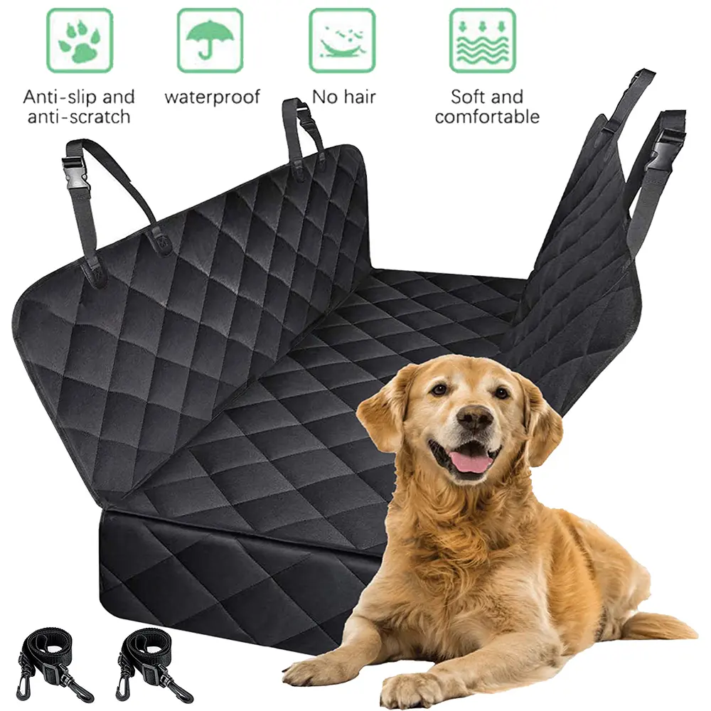 Dog Car Seat For Large Medium Dogs, Back Seat Extender for Dogs, Waterproof Dog Carseat, Dog Car Seat Medium Sized Dog, Car Hammock for Dogs-Storage Pocket, Pet Seat Cover for Cars/SUV/Truck
