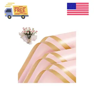 20 Sheets Flower Wrapping Paper - Waterproof Floral Bouquet Wrapping Paper