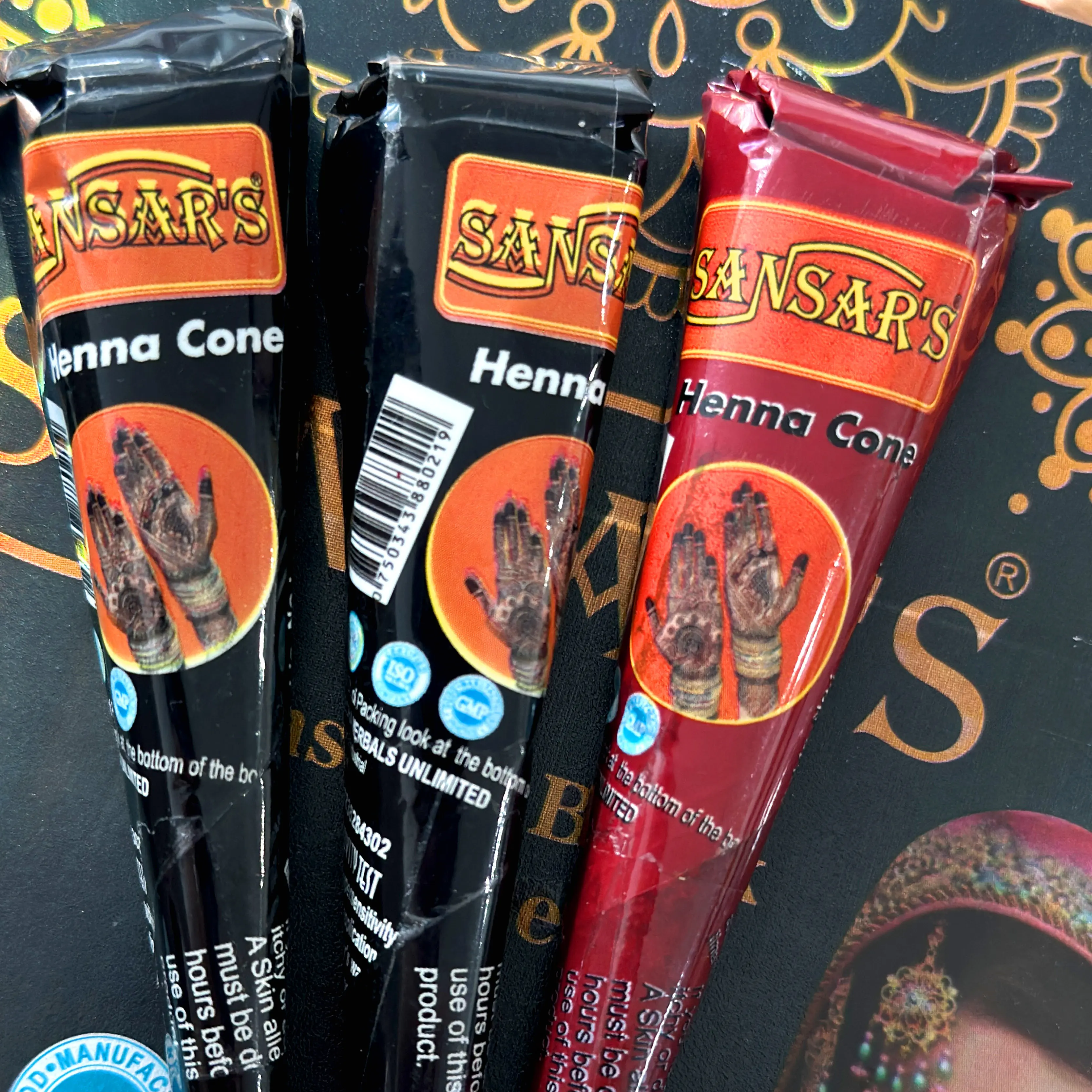 Henna Tattoo Kit(6 Cones,25g Each) Six templates are included