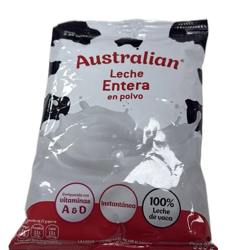 1 Bolsa Australian Leche Entera En Polvo 350g