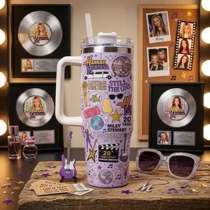 HM Style 40oz Tumbler (Theme box not included), 20th Anniversary Inspired Travel Mug, Retro 2000s Channel Cup, Y2K Fan Gift Stainless Steel Drinkware