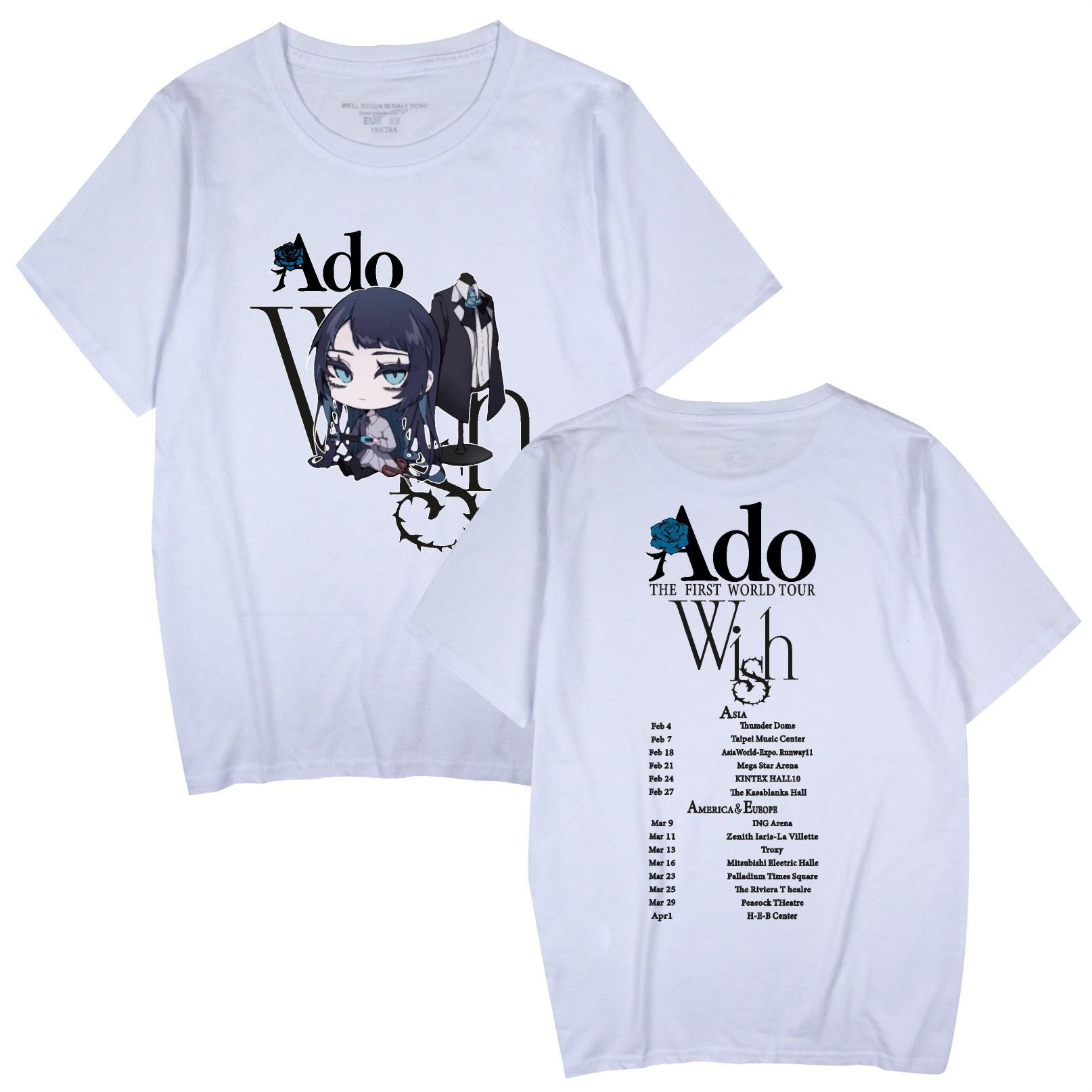 Ado Wish Tour T-shirt Japan Singer Print T-shirt, Stylish and Versatile Tops and T-shirts