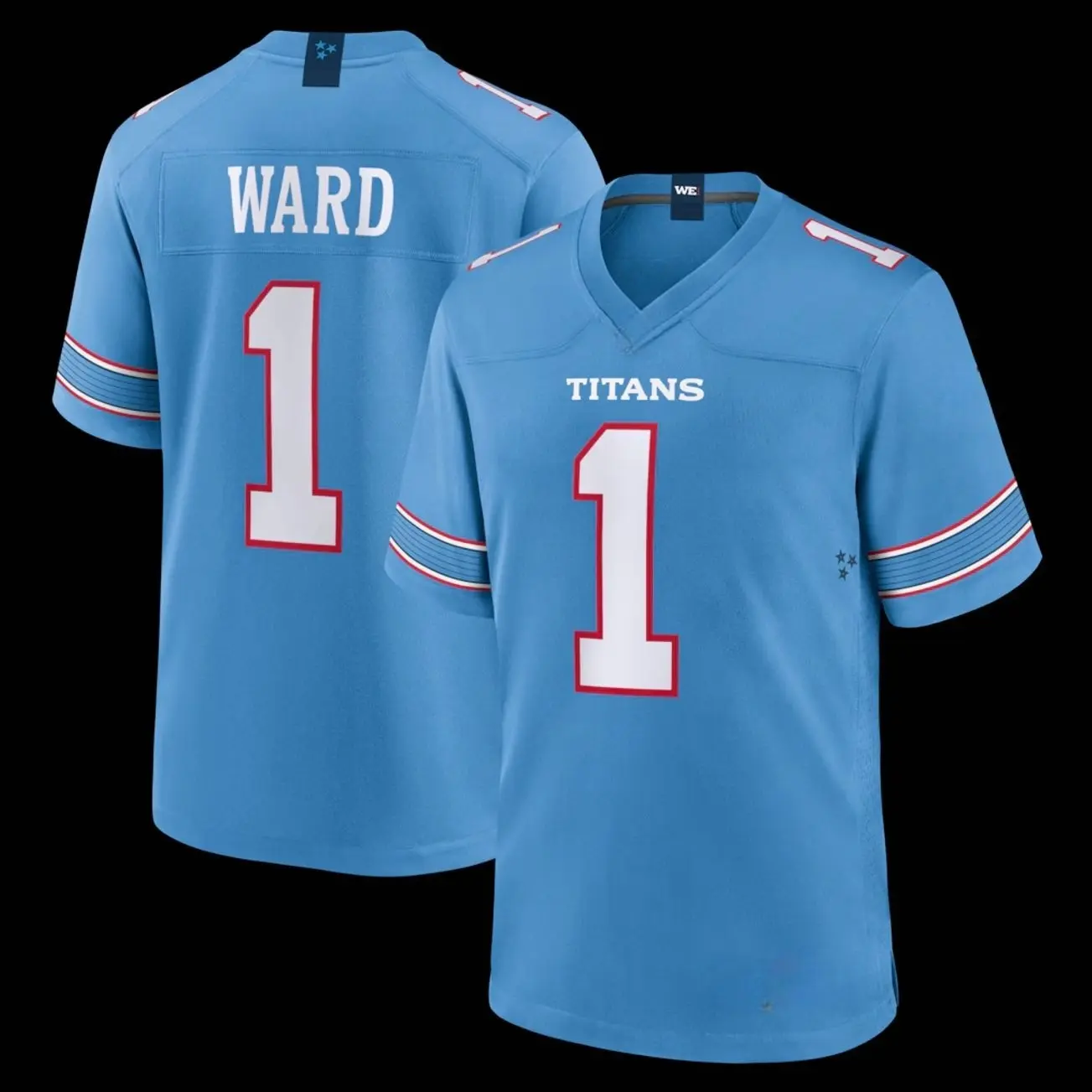 Unisex Football inspired by Titans Ward 1 Game Player Jersey -  Light Blue