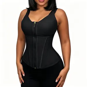 MUSE Theory Women Waist Shapewear Corset Tummy Control Sport Workout Body Shaper Vest With Zipper and Hooks Theory