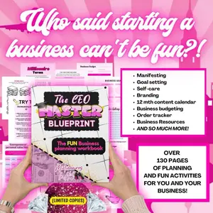 The FUN Business Planning Workbook - Over 130 Pages of Activities for Marketing & Branding Your Business planner girlie