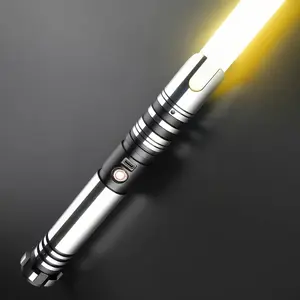DUPENGDA 115 PIXEL Heavy Duty Metal Handle Duel Lightsaber 32 Sound Effects  SD Card 32-inch PC Blade USB Rechargeable Neopixel Lightsaber for Outdoor Sports Halloween Cosplay Best Gift Steel