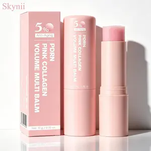 Skynii Pink Collagen Volume Multi Balm Stick - Wrinkle & Hydrating Stick for Face, Lips, Eyes, Neck, Makeup Base, Deeply Nourishes for Smooth, Healthy-Looking Skin (2Pack)