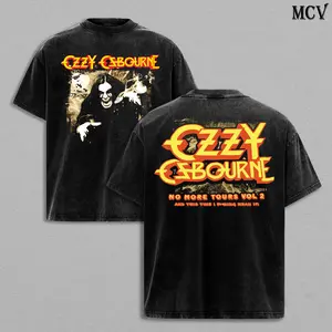 Ozzy Tee Washed – Vintage Heavy Cotton Oversize Unisex Heavy Metal Rock Graphic T-Shirt, Ozzy Hoodie & Sweatshirt Retro 80s Metal Streetwear Concert Tour Fan Merch Collector Top
