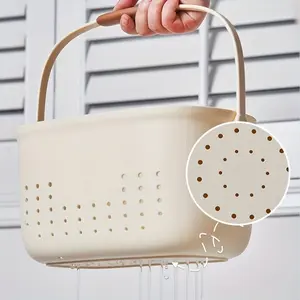 Large Capacity Bathroom Storage Basket, Portable Shower Caddy Organizer, Space-Saving Bath Accessory Holder, Ideal for Home & Travel Use