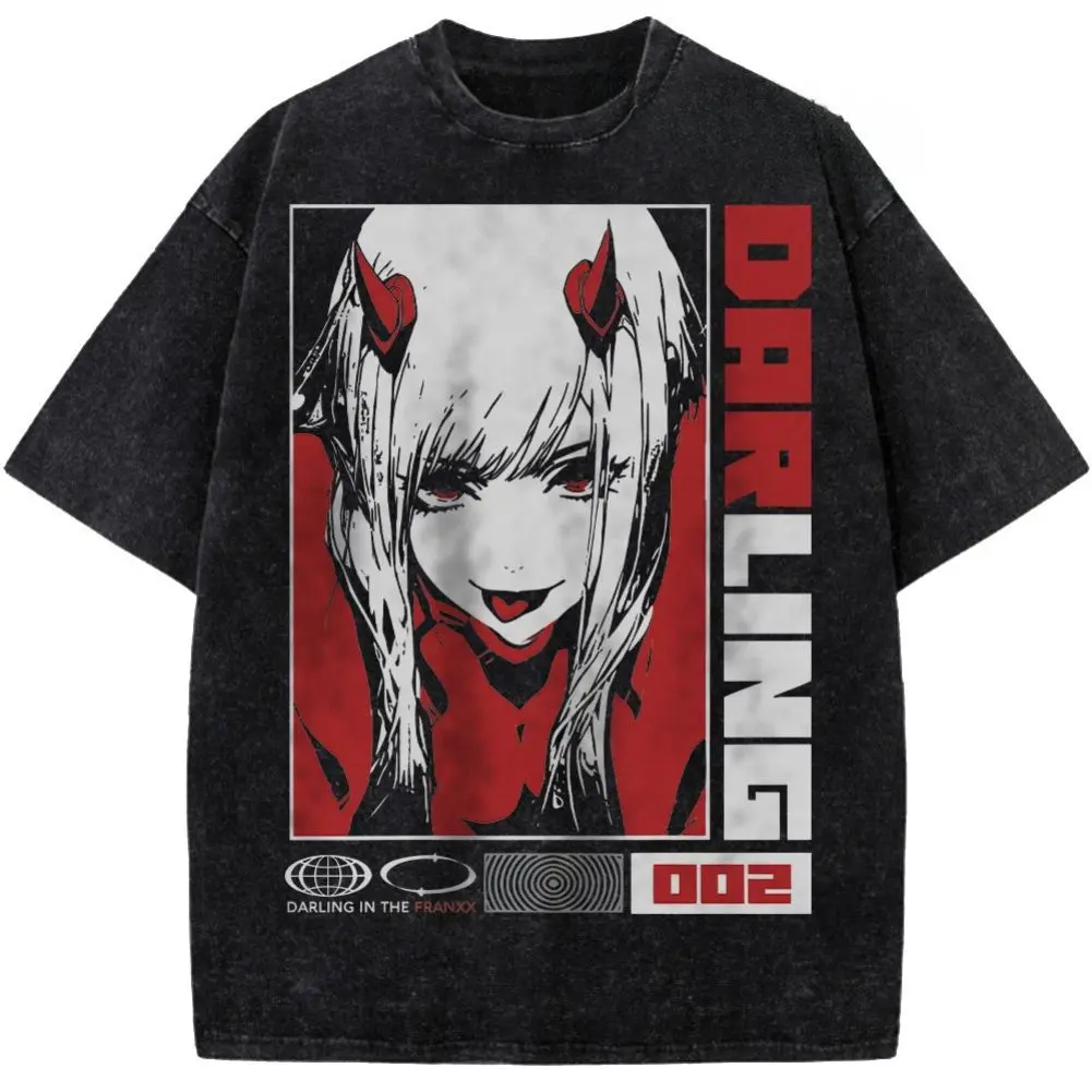 Zero Two Graphic Shirt, Darling In The Franxx Anime Vintage Shirt, Gift for Men, Gift for Women, Crew Neck T-shirt, Trending T-shirt