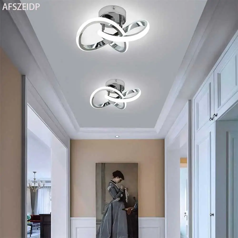 Modern Geometric Design Ceiling Light, LED Dimmable Light, Creative Indoor Lighting For Living Room & Bedroom & Corridor