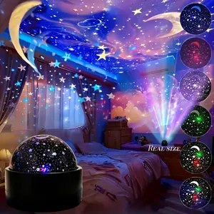 LED Atmosphere Night Light Projector Lamp, USB Powered, Seven-Color Projection, Sound Activated, Ideal for Living Room, Bedroom, Party, Ktv, Decoration
