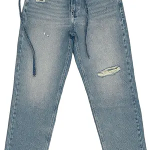 Universal Thread Women's High-Rise Distressed Straight Jeans Size 12/R with Distressed Details and Comfortable Fit