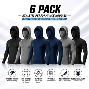 Must-Have 6-Pack Athletic Hoodies for Gym, Outdoor & Daily Wear