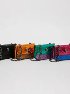 Women's PU Material Crossbody Shoulder Bag, Magnetic Closure Chain Strap Design, Casual Style for Daily Use & Special Occasions, Chain Crossbody Bags