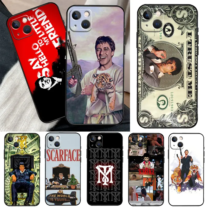 Scarface Tony Montana Phone Case For iPhone 11 12 13 14 15 16 17 Pro Max  Cover Funda