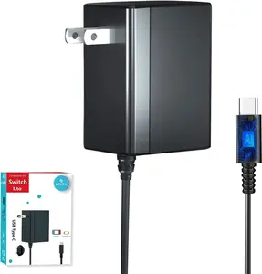 Charger for Nintendo Switch with 5FT Charging Cable, AC Power Supply Adapter for Nintendo Switch/LITE/OLED, Support Switch TV Dock Mode Output 15V2.6A USB C Charger, Switch Accessories | Switch Controller | Clear Case | Screen Protector | Charging Station