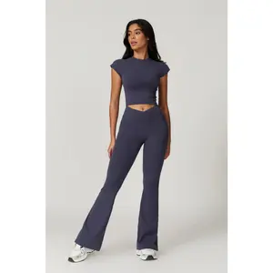Cincinnati Navy Blue Flare + Top Set Womenswear Clothing Suits Comfort