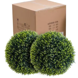 GARVEE Topiary Ball  2 Pcs, Artificial Cedar Topiary Balls Garden Spheres Decorative Balls for Outdoor Patio Garden and Indoor, Wedding Decoration, 21.5 Inch