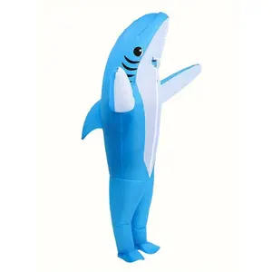 Funny Inflatable Shark Costume For Adult Shark Blow Up Costume Inflatable Halloween Party Costumes For Men