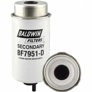 Automotive Fuel-Water Separator Element, Water-Separating Filter Compatible with Baldwin Filters Case 87803442, Fleetguard FS19992, Hastings FF1212D, Wix WF10159, BF7951-D, Separates Water