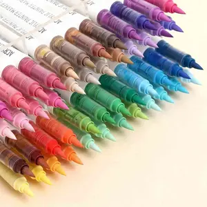 Acrylic Paint Marker Pen, Paint Pens Markers, 9 Colors/set Quick-drying Waterproof Acrylic Paint Marker, Soft Brush Tip Acrylic Markers for Canvas, Rock Painting, Art Supplies