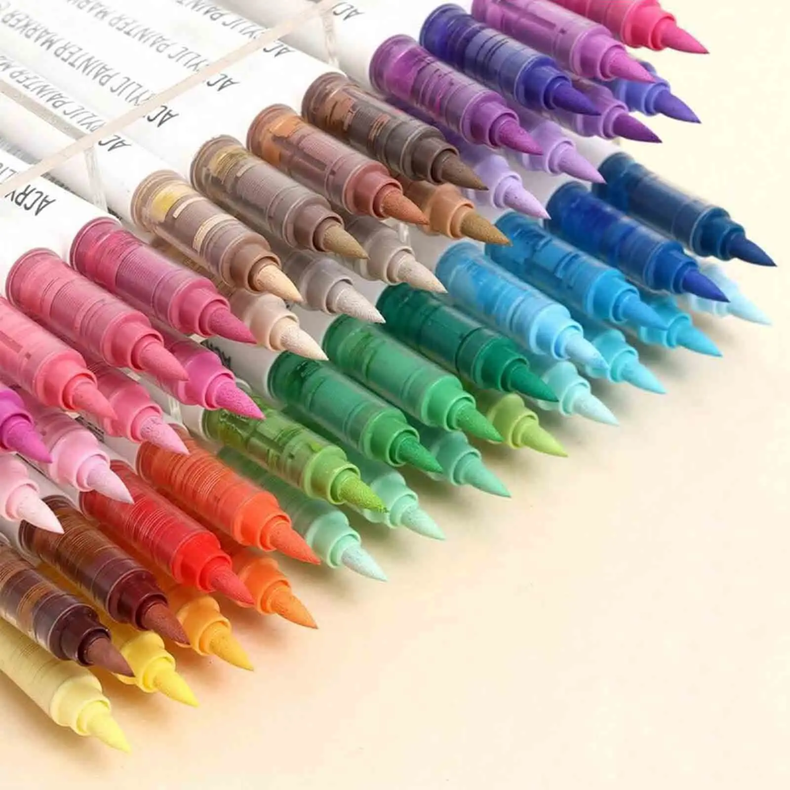 Acrylic Paint Marker Pen, 9 Colors/set Quick-drying Waterproof Acrylic Paint Marker, Soft Brush Tip Acrylic Markers for Canvas, Rock Painting, Art Sup