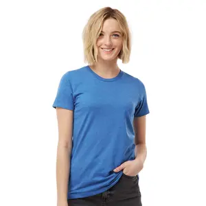 Tultex-Women's Premium Cotton Blend T-Shirt, Bulk Tee, 50/50 Ring-Spun USA Premium Cotton/Polyester, 4.3 oz. Assorted Short Sleeve Crewneck Plain Tees, Multi Pack Solid T-shirts
