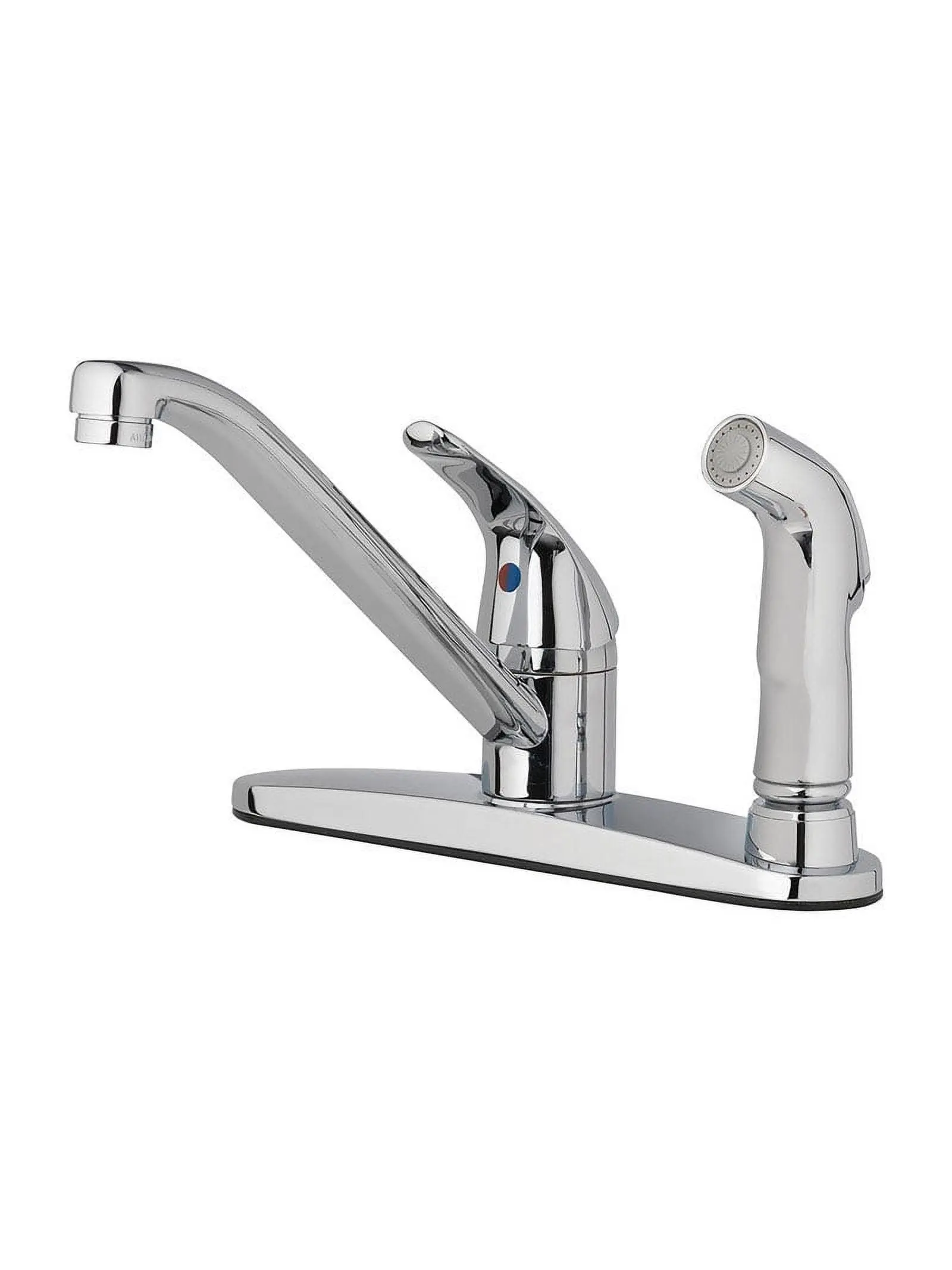 Oakbrook 4877296 One Handle Chrome Kitchen Faucet for Side Sprayer Included
