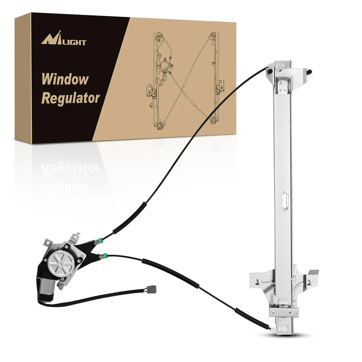Nilight 741-586 Sturdy Front Driver Side Power Window Regulator Unit Replacement for 2003-2014 Ford E150,E250 Econoline,E350,E450,E550 Super Duty Van - Quiet Operation, High-Quality Copper Wire Motor, Simple Install Automotive DIY Accessory, Car Accessori