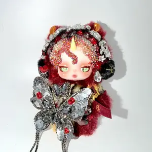 Secret Sunset Shimmer - Skull Panda * My Little Pony Handmade Diamond Plush Doll