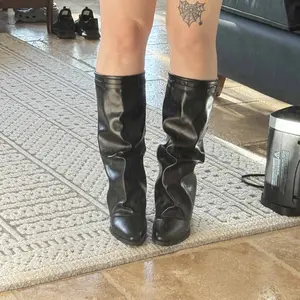 Knee High PU Leather Boots, Fashionable Comfortable Design, Available in 4 Colors, Trendy Shoes for All Seasons, Perfect for Stylish Lovers
