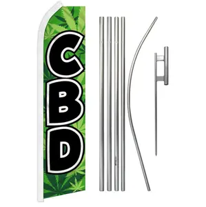 Large Size Outdoor Durable Polyester Banner Complete Kit with Steel-Aluminium Pole, Home & Festive Party Supplies Backdrop