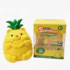 [Tropical Pine Bear Squish] Giant Pineapple Squishy Jumbo Big Cute Stress Relief Fidge Toy for Anxiety