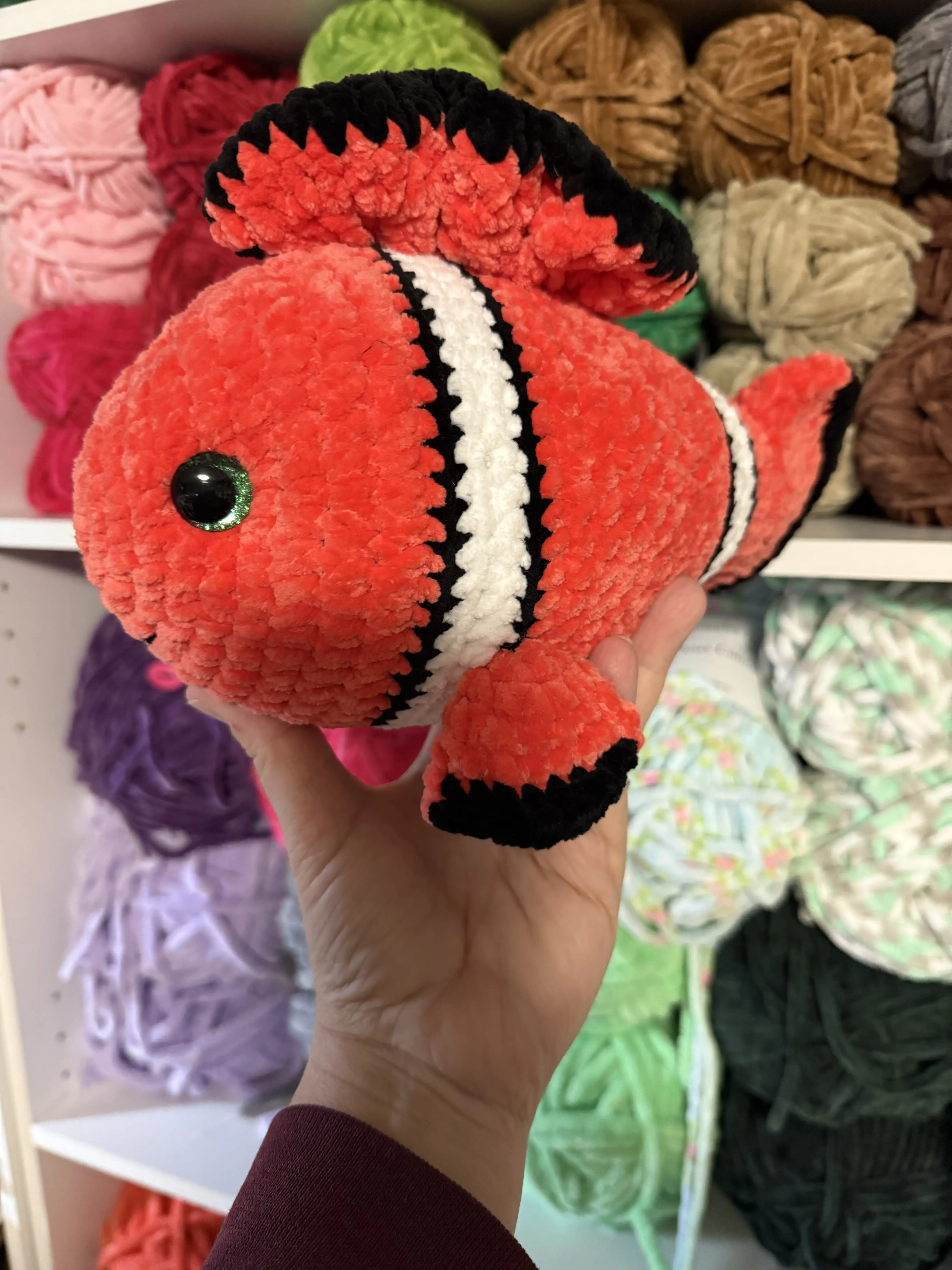 Crochet Clown Fish Plushie