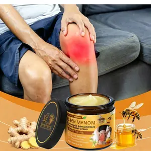 2-bottle pack: Turmeric Joint & Bone Pain Relief Cream paired with bee venom therapy, suitable for daily joint care.  wound