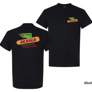 Dekalb Corn Harvest T-Shirt, Classic Grey Vintage Farm Graphic Tee, Casual Cotton Y2K Style, Back to School Retro Agriculture Top